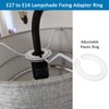 E27 to E14 Plastic Lamp Shade Ring Converter, 42mm to