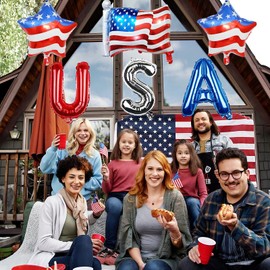 4th of July Decorations Red White and Blue Balloons Patriotic USA Party Fourth of July Decorations USA American Flag Balloons