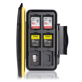 Ares Foto® Memory Card Protective Box • Protective Case • Memory Card Case • Card Safe • Storage & Transport for 12 SD and 12 Micro SD Cards - Improved Version 2022