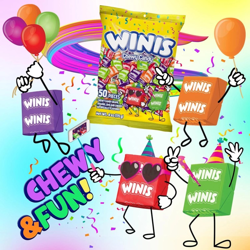 Winis Chewy Candy Original Variety Bag – Taffy Candy 50