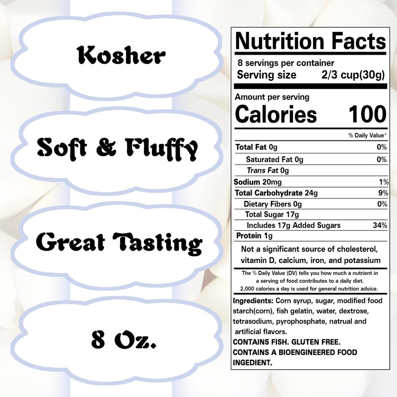 Mini Marshmallows - Pack of 2 Bags (1 lb Total),