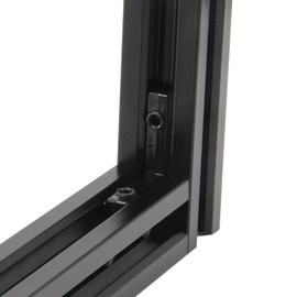 Befenybay 20PCS Black T Slot L-Shape 90 Degree Interior Inside Corner Connector Joint Bracket with Screws for 6mm T Slot Aluminum Extrusion Profile 2020 Series Slot