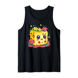 Cheese Block With Flowers Tank Top