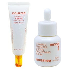 Innisfree Vitamin C Blemish Tone-Up Sun Cream 50mL+Vita C Enzyme Green Tea Blemish Toning Serum 30ml / 이니스프리 비타민C 잡티 톤업 선크림 50mL+비타C 엔자임 그린티 잡티 토닝 세럼 30ml