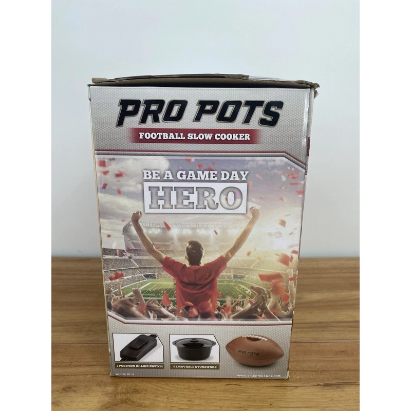 Select Brands Pro Pots Football Slow Cooker 1.5 Quart Kitchen