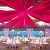 FOTSHARER Ceiling Drapes for Weddings Hot Pink 5x30FT 2 Panels