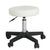LEMY Round Rolling Stool Chair, PU Leather Height Adjustable Stools