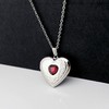 Birthstones Locket Necklace that Holds Pictures Love Heart Photo Locket