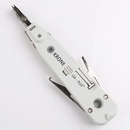 Professional Punch Down Tool for RJ45/RJ11 Cat5e/Cat6 Network & Telecom Cables - Krone Type with Impact Terminal Insertion, Wire Stripper Combo, for Ethernet & Telephone Socket