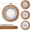Round Woven Spring Placemats Set of 6, 12 Inch Seasonal