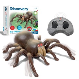 Discovery™ RC Tarantula Spider – Remote Control Toy Spider with Realistic Movement, Red LED Eyes & Wriggling Legs | Prank Gift for Boys Girls & Bug Lovers| Fun Electronic Animal Toy for Kids Ages 8+
