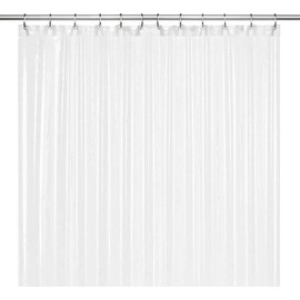 LiBa PEVA 10-Gauge Shower Curtain Liner, 72” W x 72” H - Frosted, 10G Extra Heavy Duty Thickness, Waterproof Shower Curtain Liner for Bathroom