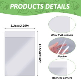 Heclia Pocket Boutonniere Plastic Sleeve Square Corsage Flowers Holders Boutonniere Pocket Insert for Men Wedding Anniversary Pockets Protector for Groom Groomsmen Prom Homecoming 20pcs No Flowers