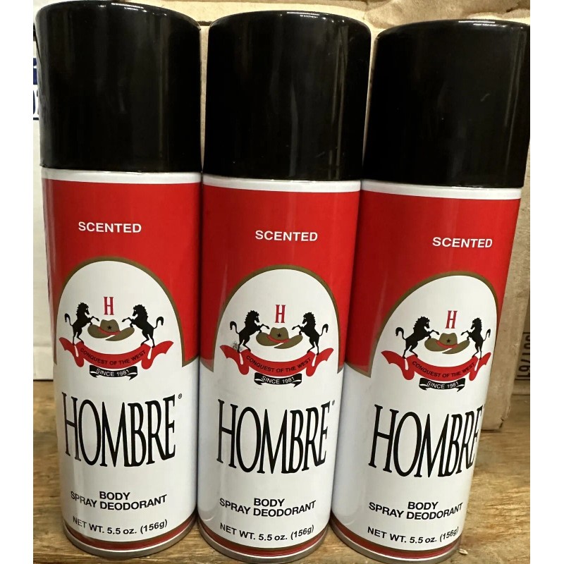 Hombre 3 -pcs Hombre Spray Deodorant 5.5oz 156g