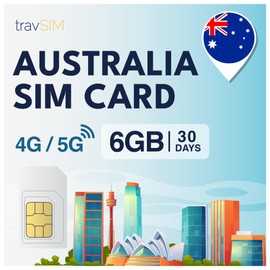 travSIM SIM Card Australia | 6GB Mobile Data at 4G/5G Speeds | Free Roaming in New Zealand | The Plan of SIM Australia is valid for 30 days