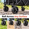 Heavy Duty Foldable Wagon Cart with All-Terrain Wheels – Collapsible