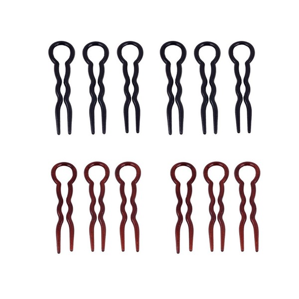 Yueton - Pack de 12 pinzas de clip para el pelo en espiral para oficina o mujer, estilo mágico