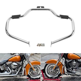 TCMT Engine Highway Mustache Crash Guard Bar Fits For Harley Heritage Softail Classic FLSTC Fat Boy FLSTF 2000-2017 Softail Deluxe FLSTN 2005-2017 Softail Slim FLS 2012-2017