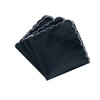 CoCoUSM Handkerchiefs Premium 60s Cotton Embroidery scalloped Hankies Black 6PCS