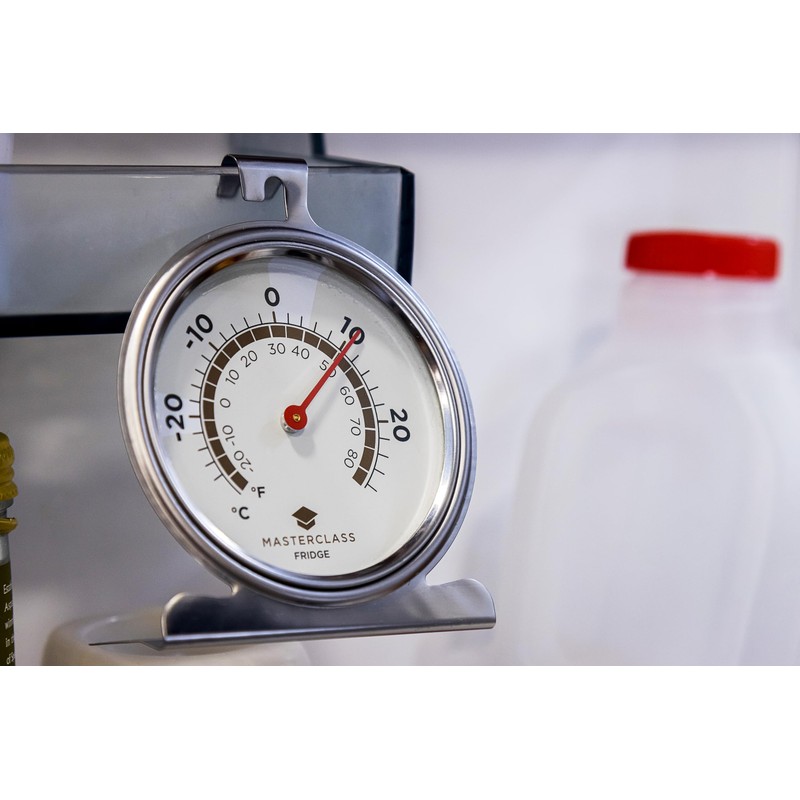 MasterClass Fridge Thermometer, Large Freezer Thermometer, Stainless Steel, 10 cm,