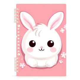 CHSIN 2 Pack Spiral Notebook Kawaii Bunny Rabbit A5 Journal Notebook 60 Sheets 21217399