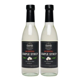 Crafted Cocktails Simple Syrup | 2 Pack | 12.7 oz Each | Perfect for Cocktails, Mocktails, Coffees, & More | Made with Premium Ingredients | Made with Real Cane Sugar