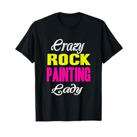 Crazy Rock Painting Lady T-Shirt