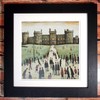 Greetingles Lowry-Style 12"/31cm Square Framed Print. Beautiful Black Ash Frame