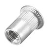 uxcell 1/4-20 Rivet Nuts Aluminium Alloy Knurled Flat Head Threaded