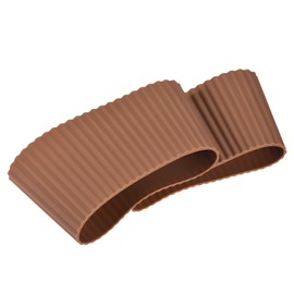 MECCANIXITY Mug Sleeves, Heat Resistant Protective Anti-slip Cup Silicone Covers Water Bottle Boots, Brown Pack of 2