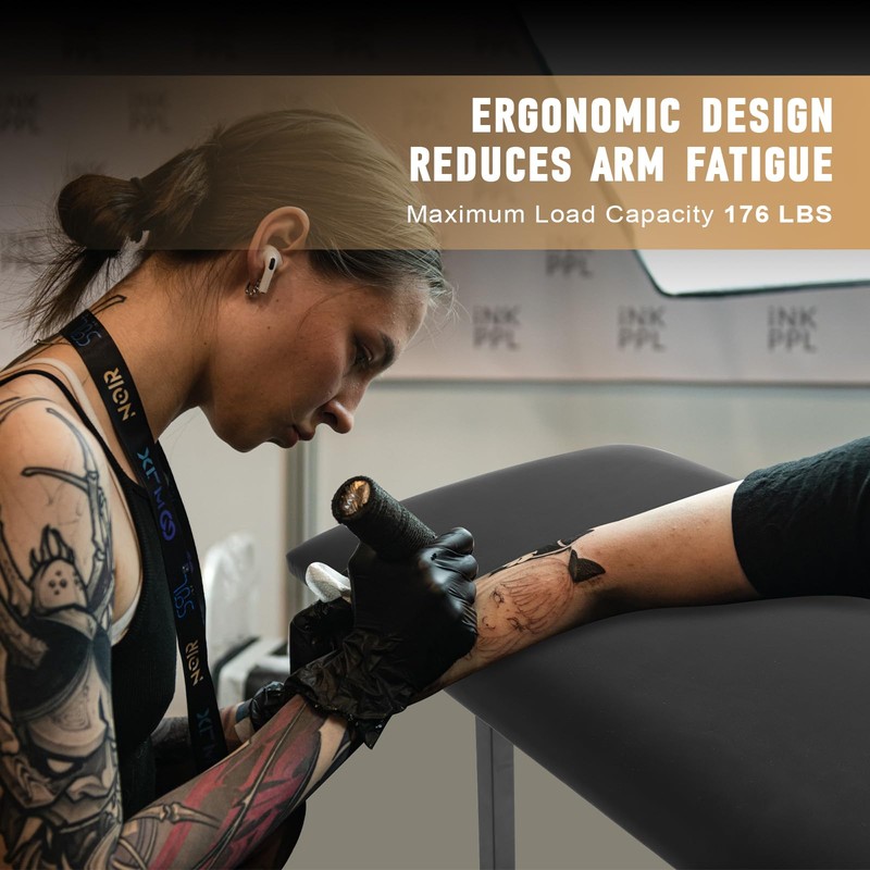FAHKNS Ergonomic Tattoo Armrest，Tattoo Arm Rest XL，Height & Tilt Adjustable
