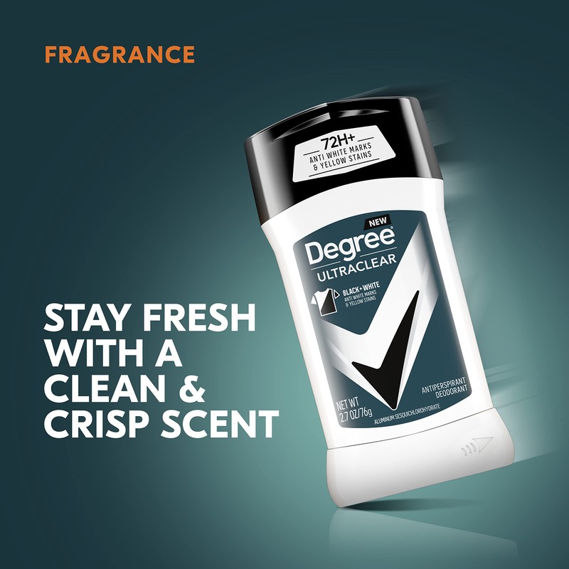 Degree Men UltraClear Antiperspirant Deodorant Black + White 72-Hour Sweat
