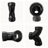 Lesso 3''Double Degree 90 ELBOW ABS pipe fittings Black, 3