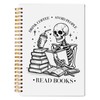 WNAGT Gothic Coffee Skeleton Book Spiral Notebook 5.5x8.3, Funny Goth