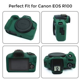 generic Ydoudou Accessory for Canon EOS R100 Case, Soft Silicone Protective Case for Canon EOS R100 EOSR100 Camera, Lightweight EOS R100 Camera Case Grip - Green