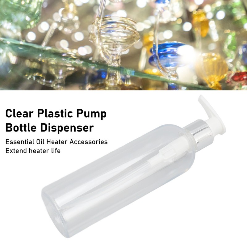 Clear Plastic Pump Bottle Dispenser Empty Refillable Massage Oil Bottle