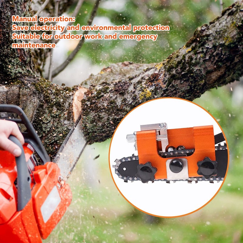 Chainsaw Sharpener Jig Kit Alloy Hand Cranked Chain Saw Sharpening
