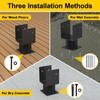 4"x 4" Concrete Post Base, 2Pcs Stainless Steel Adjustable Post