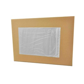 4.5"x 5.5" Clear Enclosed Packing Envelope Plain Face 1000/CS Front- Clear, Back- White (2 Cases)