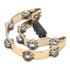 Double Row Hand Tambourine Metal Tambourine with Plating Bells Percussion