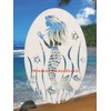 Oval Mermaid Etched Window Decal Vinyl Glass Cling - 26"