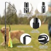 Flirt Pole for Dogs, Extendable Dog Flirt Pole with Detachable