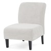 UCCONO Armless Accent Chair Slipcovers, Thick Velvet Slipper Accent Chair