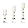Edzard Candlestick Bamboo, height 10,6 in, silver plated, tarnish protected