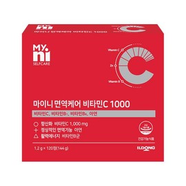 Myini 일동생활건강 마이니 면역케어 비타민C 1000 120정 1개 Ildong Living Health Myini Immune Care Vitamin C 1000 120 Tablets 1 Pack