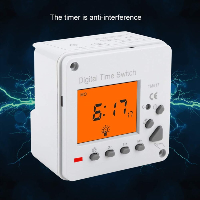 220 V Timer, 7 Days 168 Hours Programmable Digital Timer,