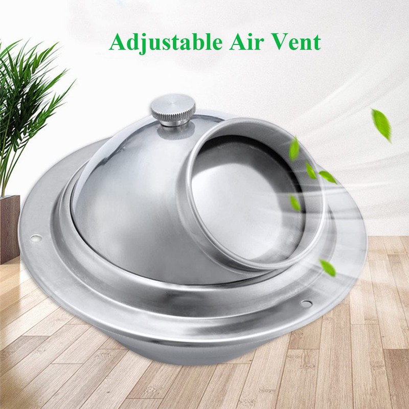 4in Adjustable Air Vent Stainless Steel Airstream Ventilation Outlet Hood