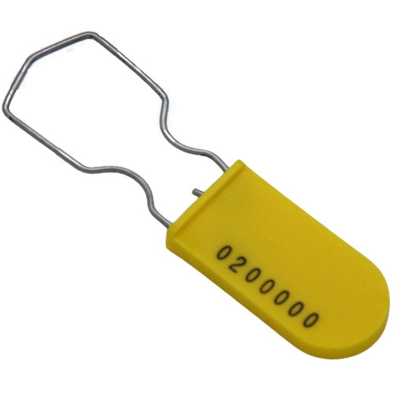 Electric Meter Security Seal Wire Padlock Pack of 50 (Yellow)