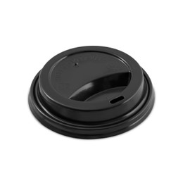100-Pack Ripple Coffee Cup Lids - Snap Lids Fits 8oz / 240ml Paper Cups - Secure Fit, Spill-Proof Take-out Lids (BLACK)