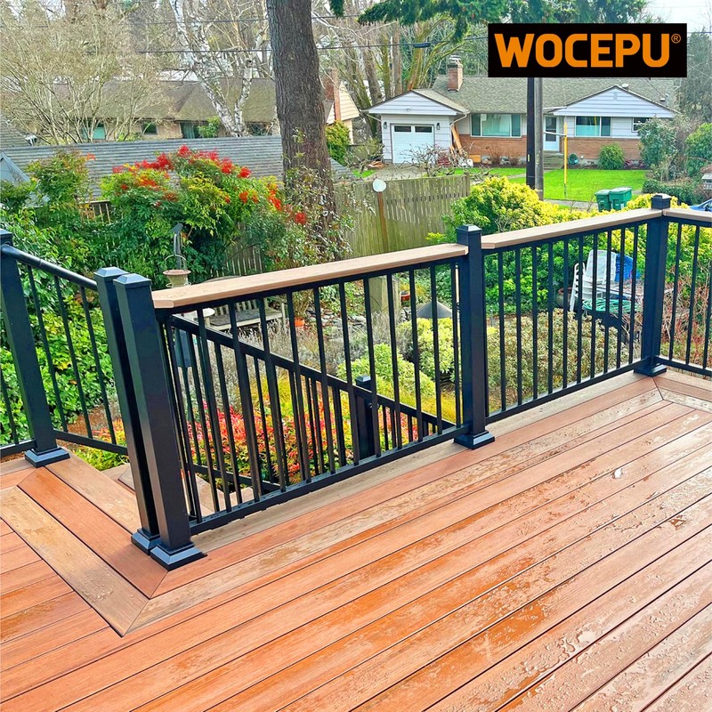 Wocepu 12 pcs 4x4 (Actual: 3.5"x3.5") Aluminum Deck Post Base